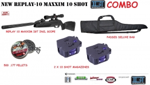 REPLAY-10 MAXXIM IGT 4.5 cal COMBO 2 x 10 shot magazines,BAG ,500 PELLETS
