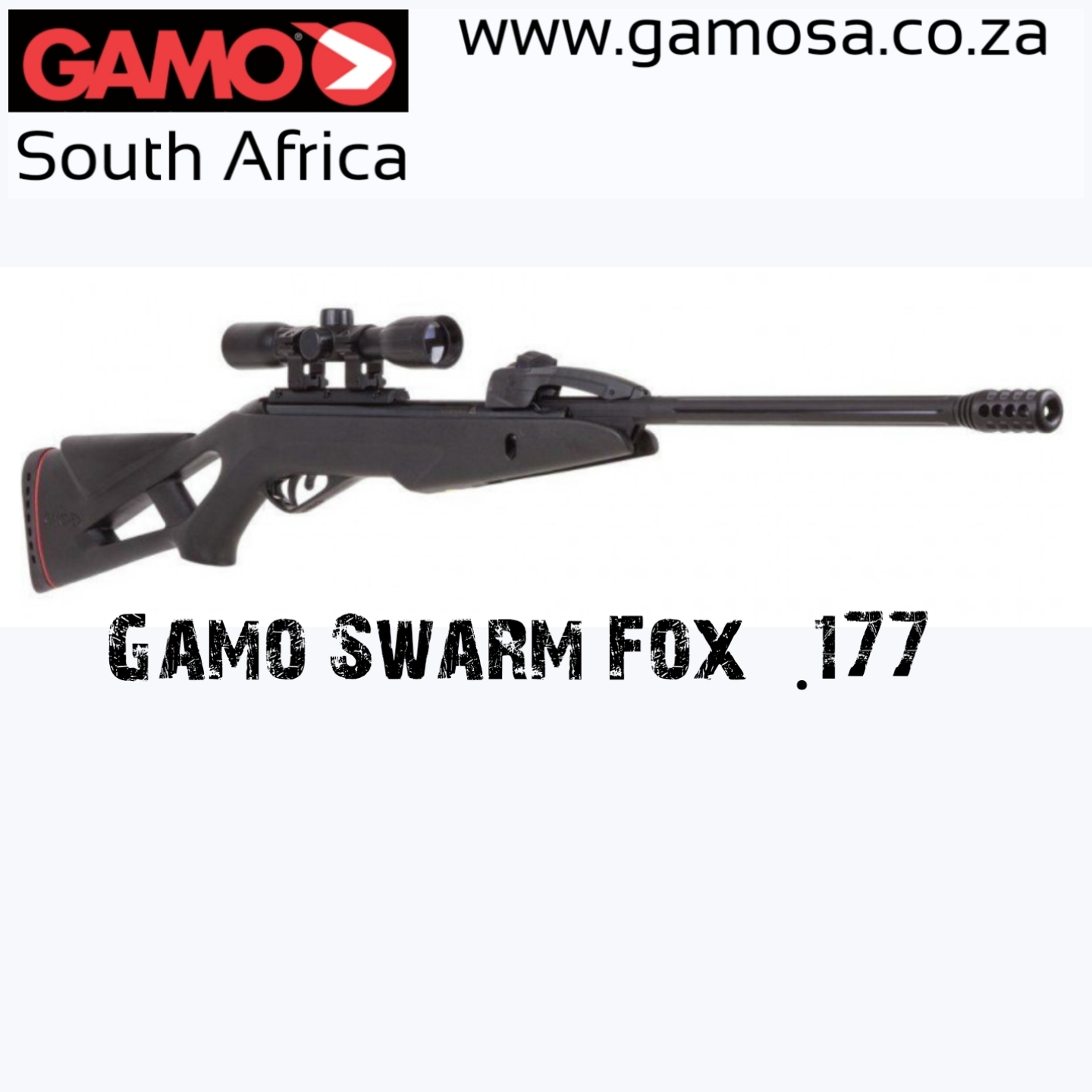 Gamo Swarm Fox .177 10 Shot repeater incl 4×32 scope – Gamo South