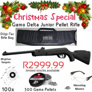 Gamo Delta Combo Christmas Deal  incl DUgi-Tac Rifle bag ,500 Gamo Pellets + Shooting Glasses + 200 DUgi-Tac Targets